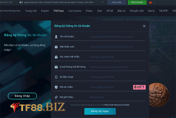Đăng nhập Tf88 Đăng nhập Tf88
