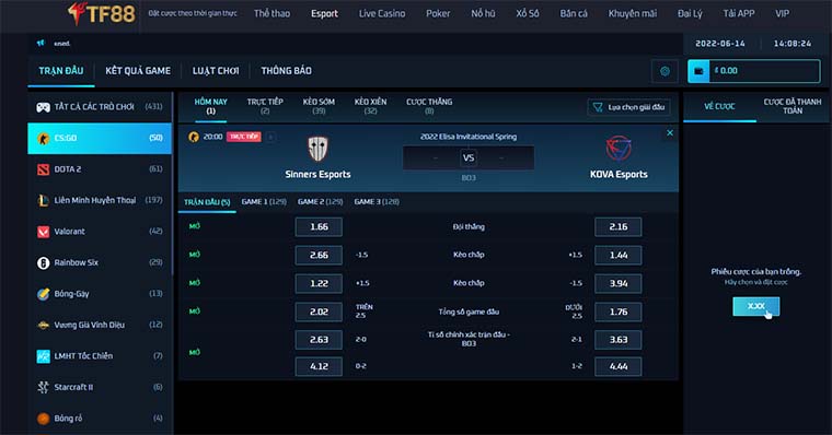 Các hình thức cá cược CS:GO Bet Phổ Biến